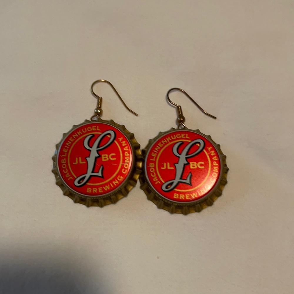 Leinenkugel Bottle Cap Earrings
